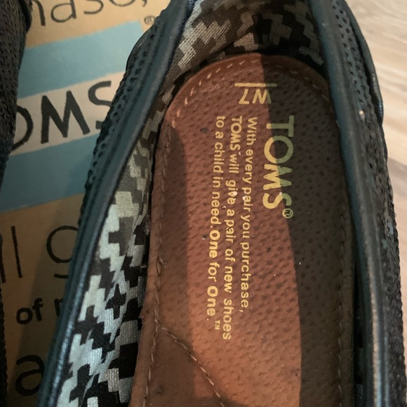 Toms sparkle black flats - Picture 2 of 3